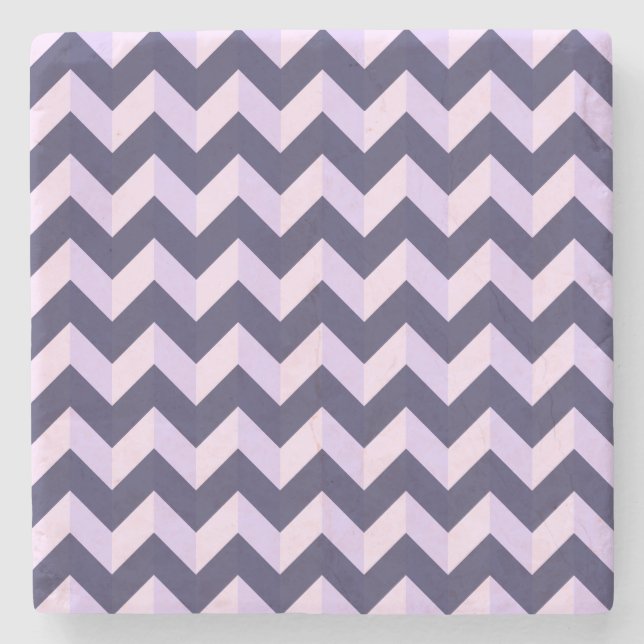 Posavasos De Piedra Motif Chevron Violet (Anverso)