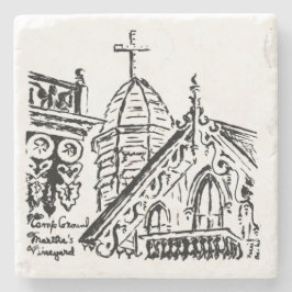 Posavasos De Piedra Motif de camping de Babbie - Viñetería de Martha