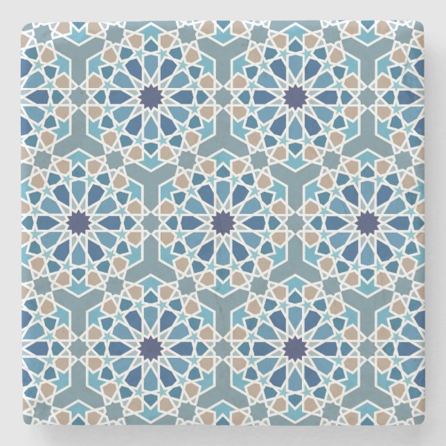Posavasos De Piedra Motif de carreaux marocains (Anverso)