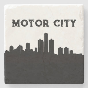Posavasos De Piedra Motor City 313 Montaña Rusa