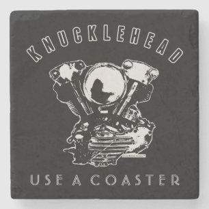 Posavasos De Piedra Motor de la motocicleta del Knucklehead del