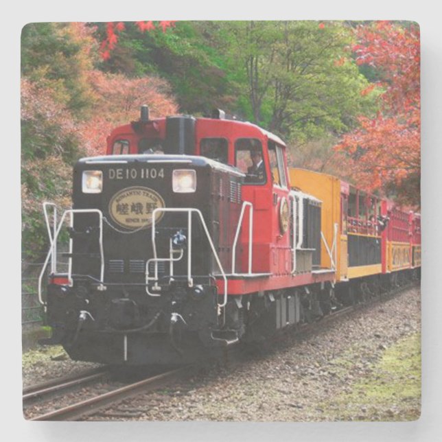 Posavasos De Piedra Motor de tren diesel clásico (Anverso)