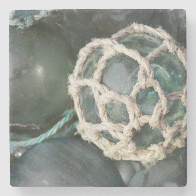 Posavasos De Piedra Muchas carrozas de pesca de vidrio, Alaska (Anverso)