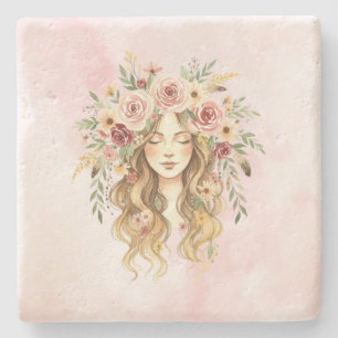 Posavasos De Piedra Mujer