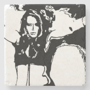 Posavasos De Piedra Mujer Bruja