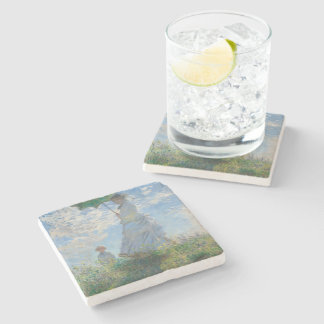 Posavasos De Piedra Mujer con un parasol de Claude Monet
