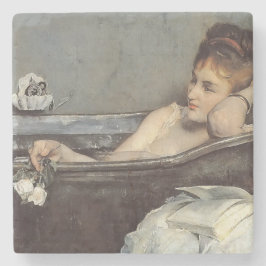 Posavasos De Piedra Mujer elegante en el baño (por Alfred Stevens)