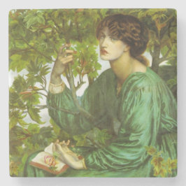 Posavasos De Piedra Mujer en verde (El sueño del día) (de D.G. Rosetti