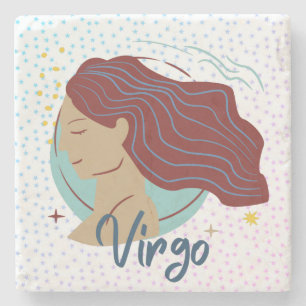 Posavasos De Piedra Mujer virgo moderna Zodiac