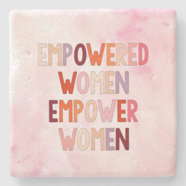 Posavasos De Piedra Mujeres Empoderadas Empoderan a Mujeres (Anverso)