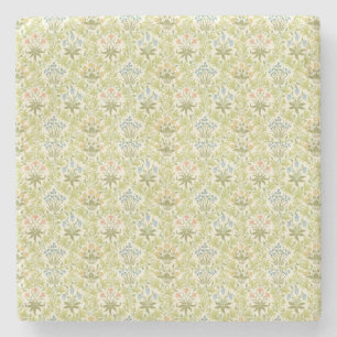 Posavasos De Piedra Mujeres femeninas con estampado floral verde