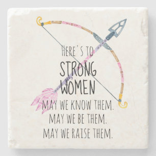 Posavasos De Piedra Mujeres Fuertes Motivacionales Arco Flecha Boho Pl