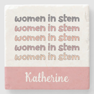 Posavasos De Piedra Mujeres personalizados en regalos Stem Steminist