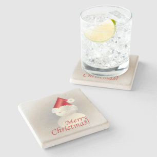 Posavasos De Piedra Muñeco de nieve de Navidad