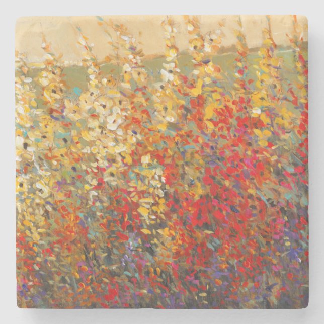 Posavasos De Piedra Mural brillante del jardín de los Wildflowers de (Anverso)