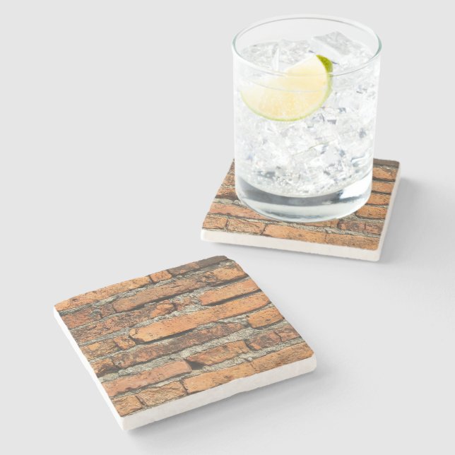 Posavasos De Piedra Muro de ladrillo antiguo (Lateral)