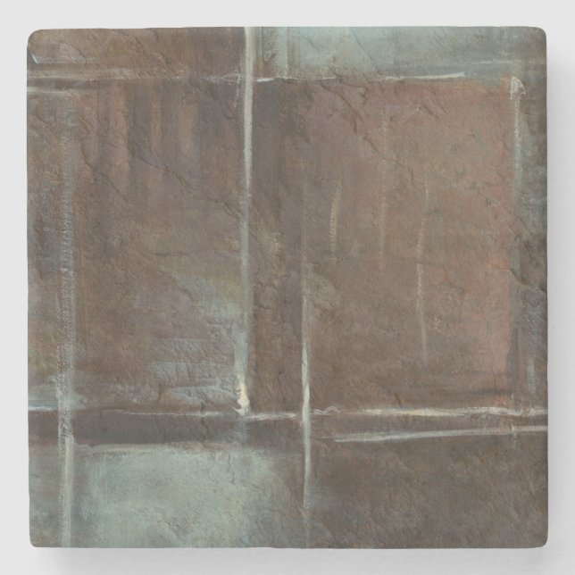 Posavasos De Piedra Muro de ladrillo rojo y gris (Anverso)