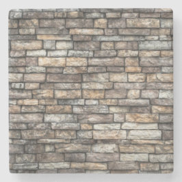 Posavasos De Piedra Muro de piedra gris