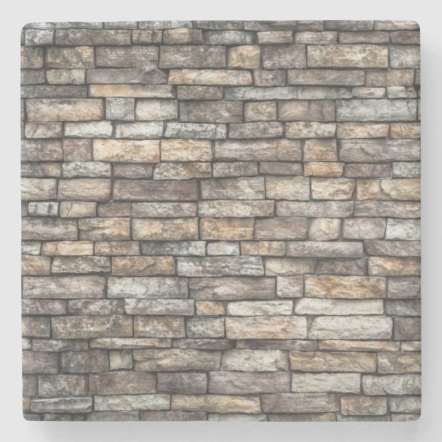 Posavasos De Piedra Muro de piedra gris (Anverso)