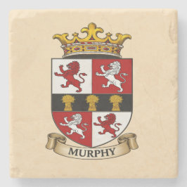 Posavasos De Piedra Murphy Family Coat of Arms Trivet