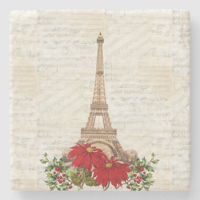 Posavasos De Piedra Música de época Navidades de París (Anverso)