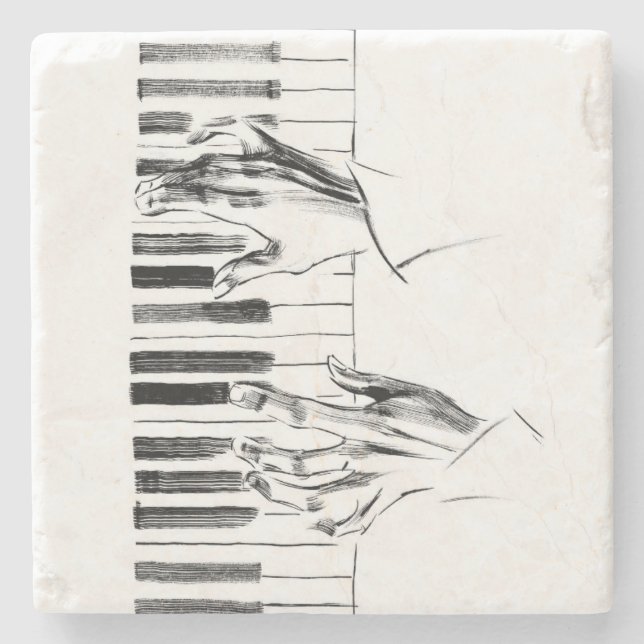 Posavasos De Piedra Música de piano (Anverso)