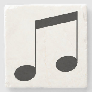 Posavasos De Piedra Música Una Nota de Haz Negro,