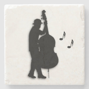 Posavasos De Piedra Músico Bajista 