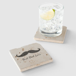 Posavasos De Piedra Mustache de plata negra y gris