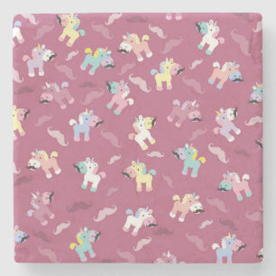 Posavasos De Piedra Mustachio Unicornio