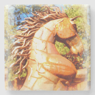 Posavasos De Piedra mustang stallion