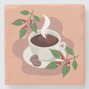 Posavasos De Piedra Muy Frío y Lindo Café o Java