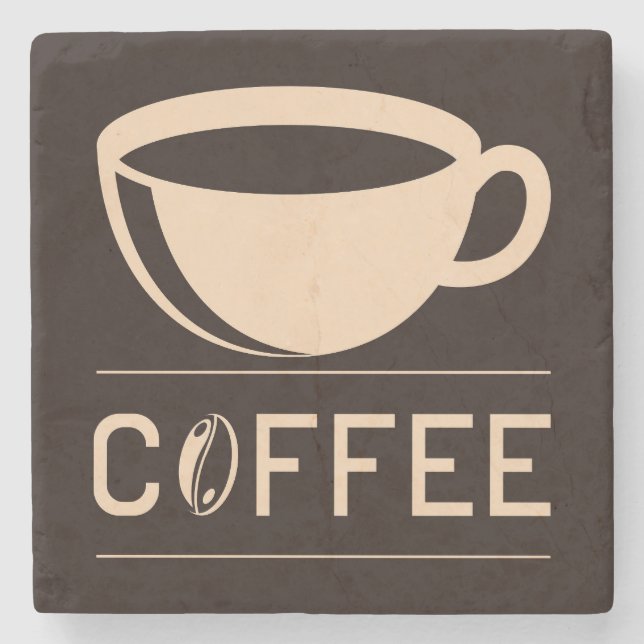 Posavasos De Piedra Muy Frío y Lindo Café o Java (Anverso)