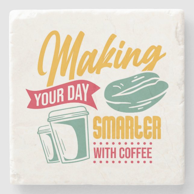 Posavasos De Piedra Muy Frío y Lindo Café o Java (Anverso)