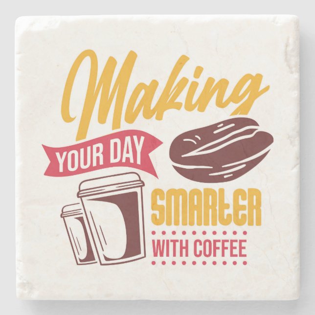 Posavasos De Piedra Muy Frío y Lindo Café o Java (Anverso)