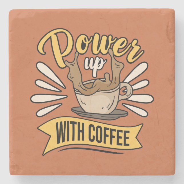 Posavasos De Piedra Muy Frío y Lindo Café o Java (Anverso)