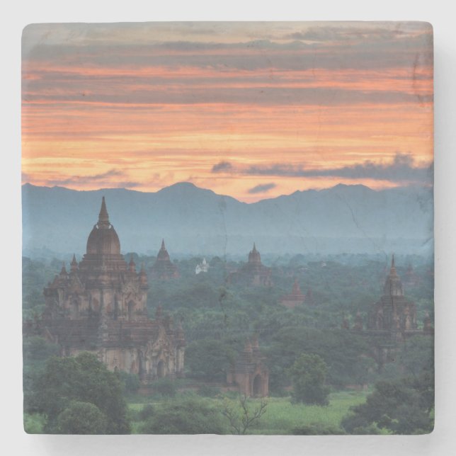 Posavasos De Piedra Myanmar, Amanecer en Bagan (Anverso)