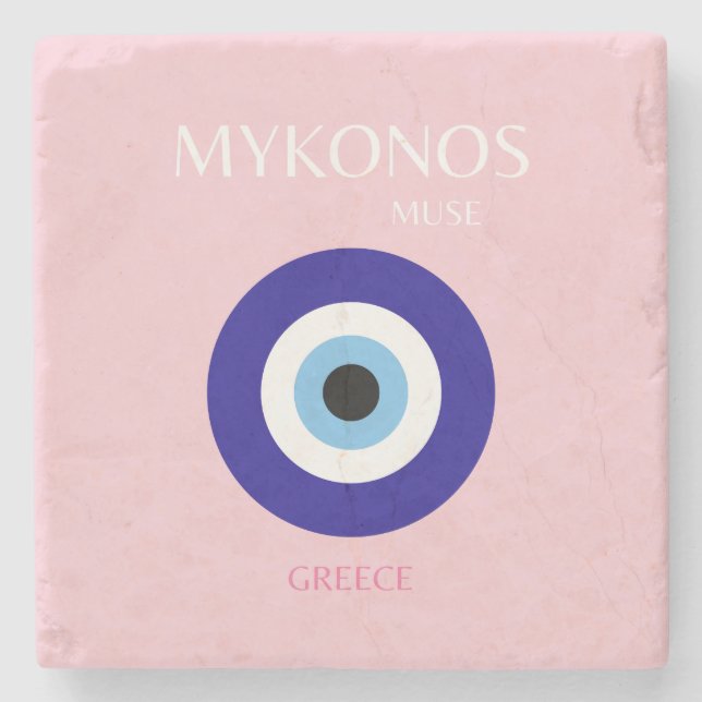 Posavasos De Piedra Mykonos Muse, Mykonos, Pink (Anverso)