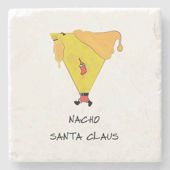 Posavasos De Piedra Nacho Santa Claus (Anverso)