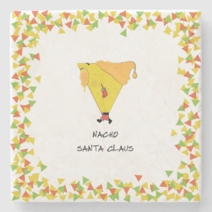 Posavasos De Piedra Nacho Santa con chile