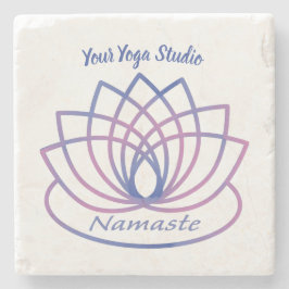 Posavasos De Piedra Namaste Purple and Pink Lotus Flower