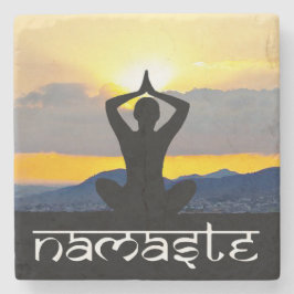 Posavasos De Piedra Namaste, Yoga Sunrise, Coasters
