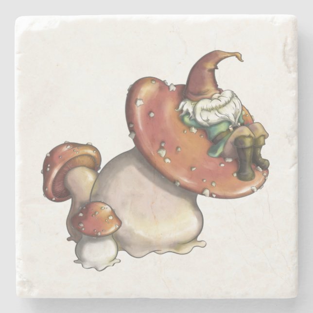 Posavasos De Piedra Napping Gnome (Anverso)