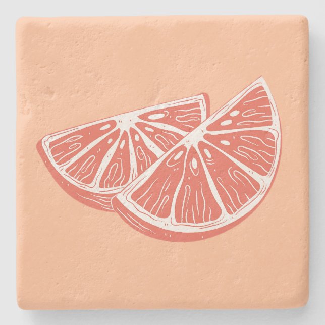 Posavasos De Piedra Naranja (Anverso)