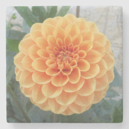 Posavasos De Piedra Naranja Dahlia Marble Stone Coaster