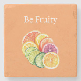 Posavasos De Piedra Naranja Fruta Cítrica Sé Frutal