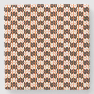 Posavasos De Piedra Naranja NEGRO CHECK KNIT Monstruo de piedra de már