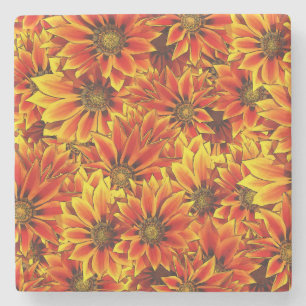 Posavasos De Piedra Naranja Sunflowers