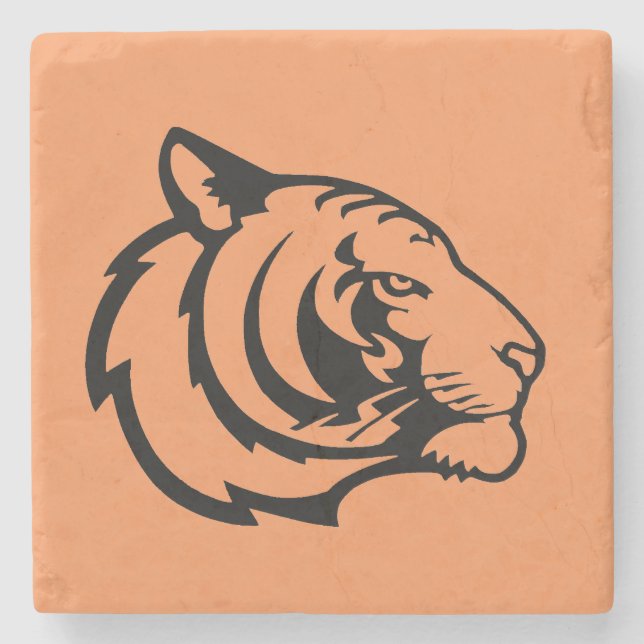 Posavasos de piedra naranja tigre (Anverso)