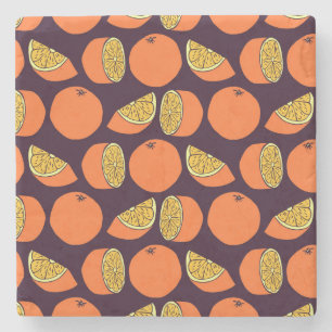 Posavasos De Piedra Naranjas sin inconvenientes, textura vintage.